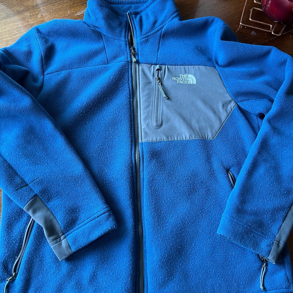 The North Face Men's Vibrant Blue and Charcoal Jacket